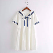 Cotton women's sailor dress, view 5 - MRSLM