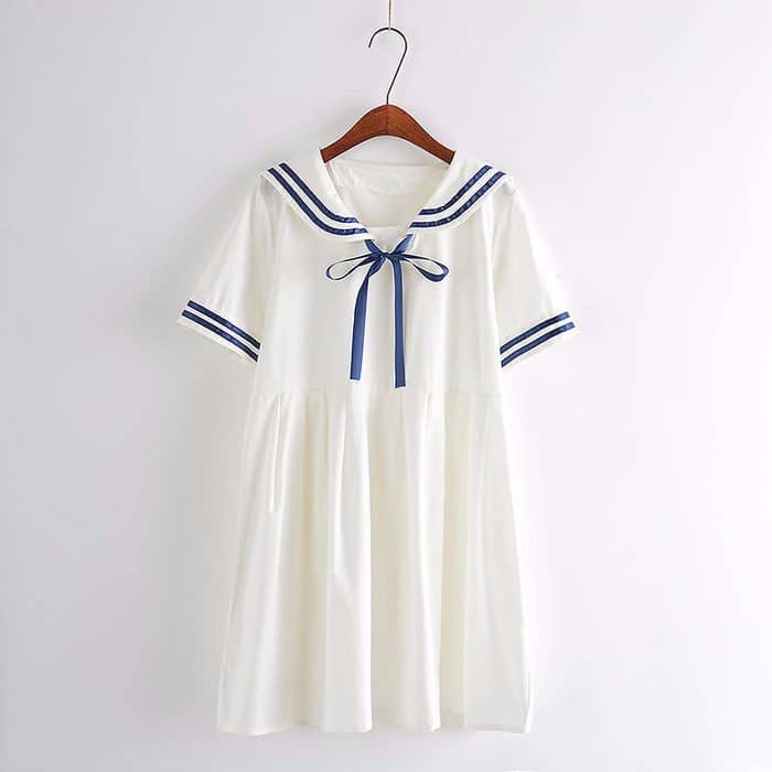 Cotton women's sailor dress, view 5 - MRSLM