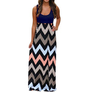 women's summer geometrical patterned dress, view 3 - MRSLM