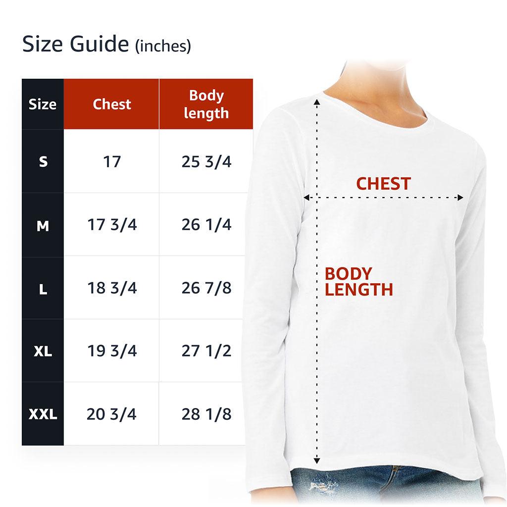 Love Unconditionally Women's Long Sleeve T-Shirt - Ghost Print Long Sleeve Tee - Graphic T-Shirt - MRSLM