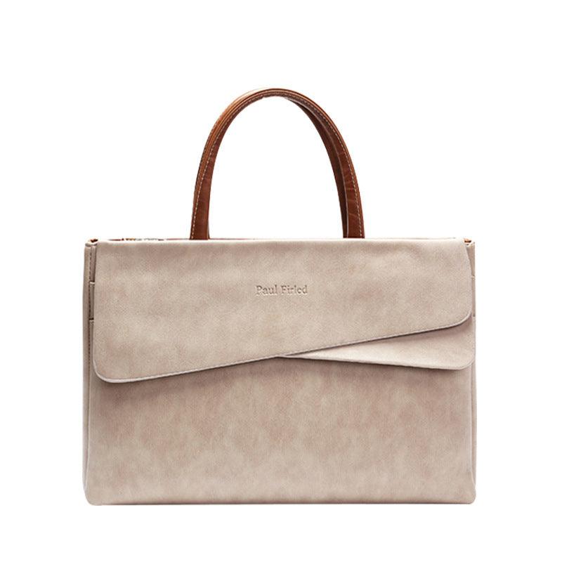 women's cowhide business shoulder bag, view 6 - MRSLM