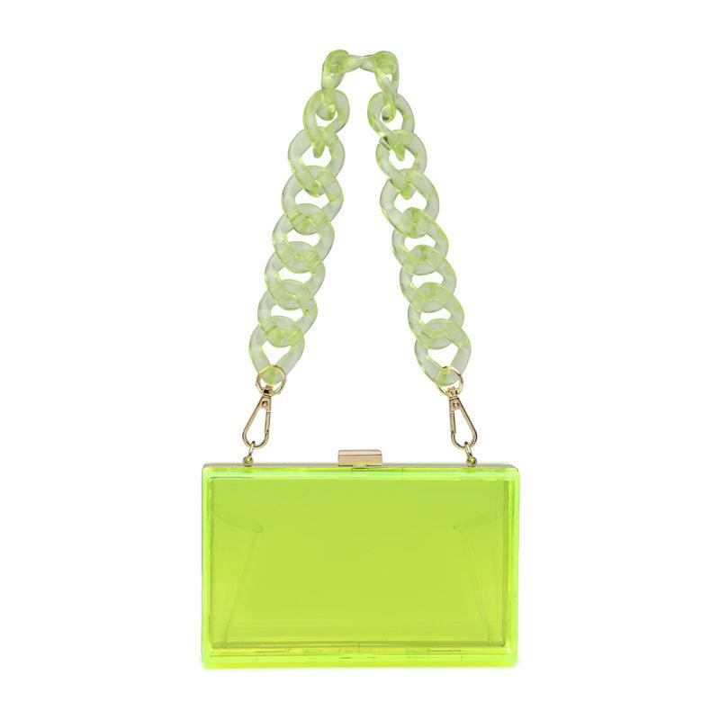 Acrylic Transparent One-shoulder Messenger Mini Square Bag - MRSLM