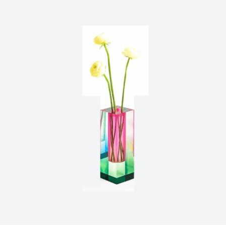 Creative Simple Acrylic Vase Square Column Glass Bubble - MRSLM