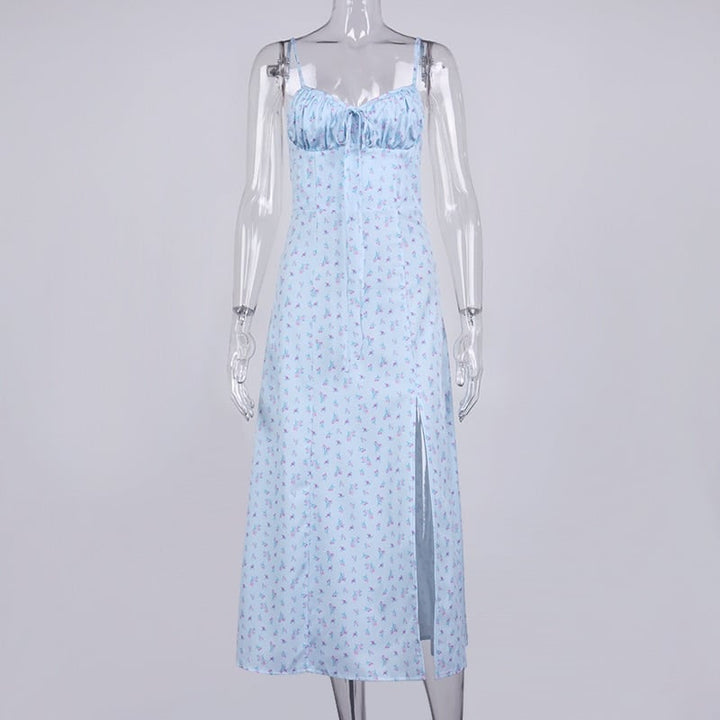 Women's Vintage Floral Printed Midi Dress