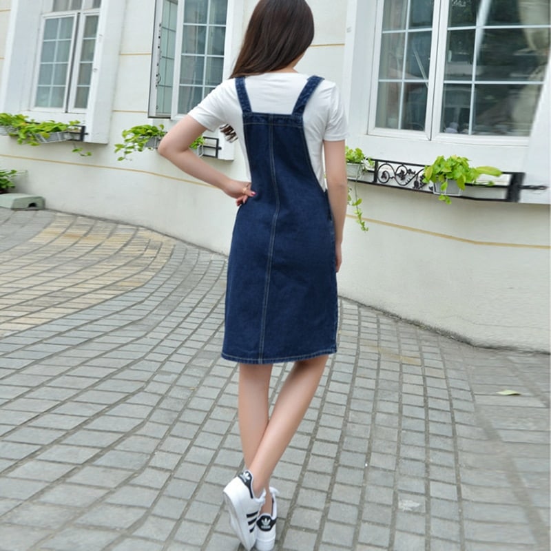 loose overalls dress, view 5 - MRSLM