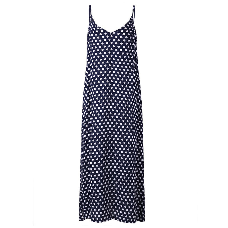Women's cami dot printed maxi dress, view 2 - MRSLM