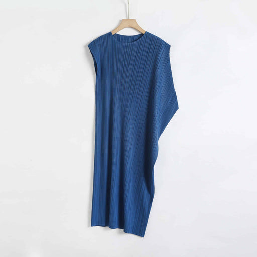 pleated sleeveless dress, view 2 - MRSLM