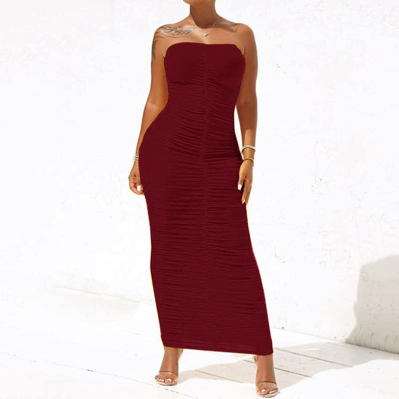 women's bodycon maxi dress, view 6 - MRSLM