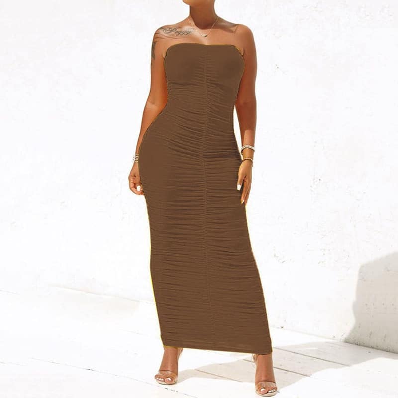 women's bodycon maxi dress, view 10 - MRSLM