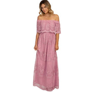 Off shoulder maxi dress for women, view 2 - MRSLM