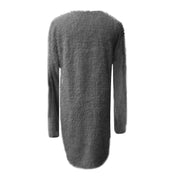 solid color knitted sweater dress for women, view 5 - MRSLM