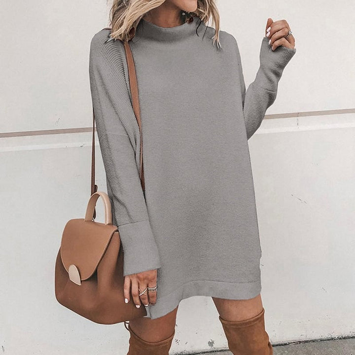 Women's Solid Color Winter Knit Dress