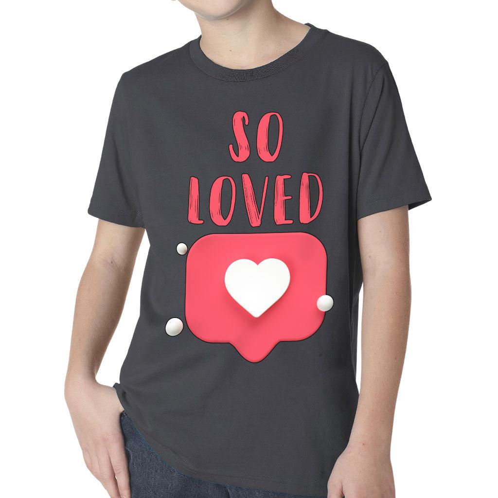 So Loved Kids' Classic Fit T-Shirt - Cute T-Shirt - Heart Print Classic Fit Tee - MRSLM