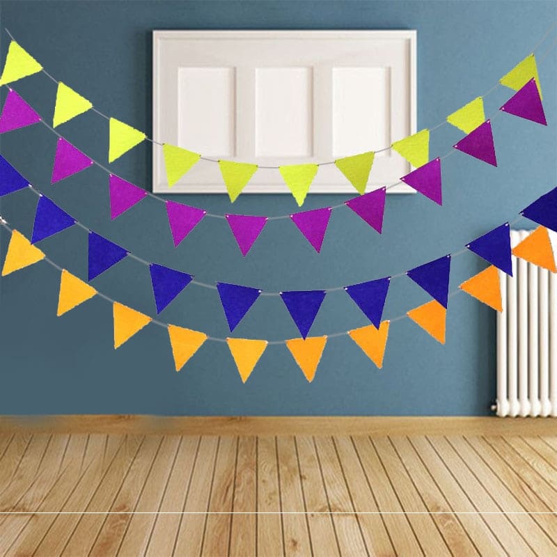 Fabric Flag Garland for Party