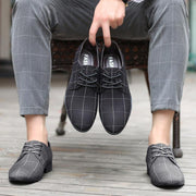 Men's casual canvas leather shoes, view 3 - MRSLM