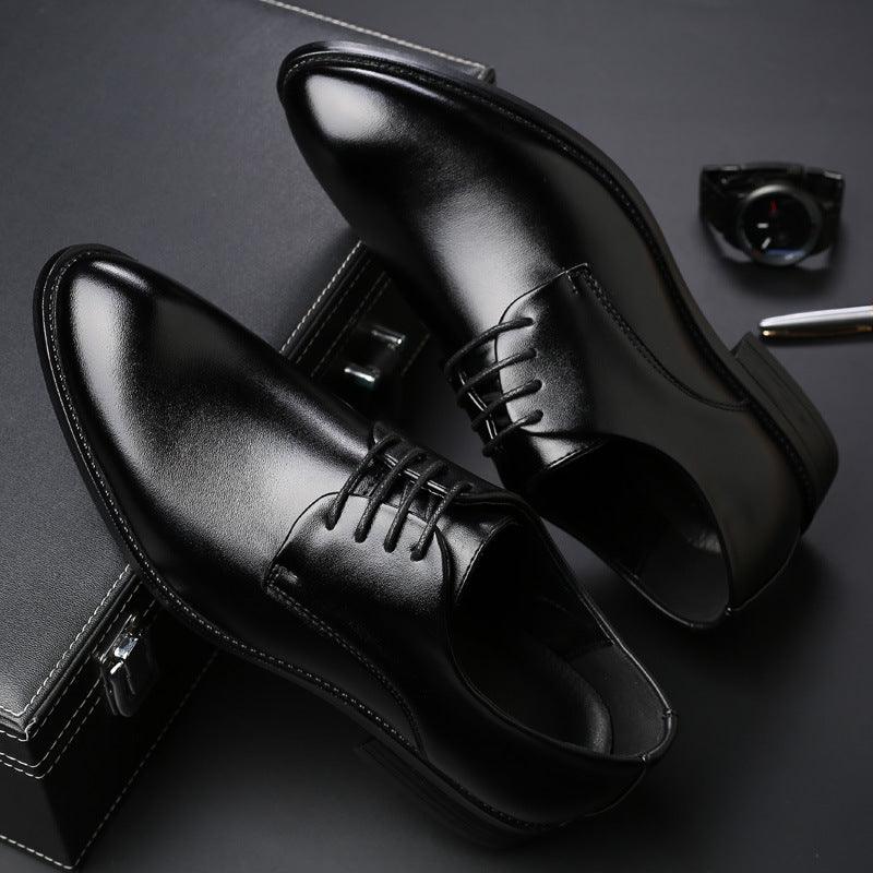 Four new shoes men's dress shoes black tie business men leather shoes factory direct code - MRSLM