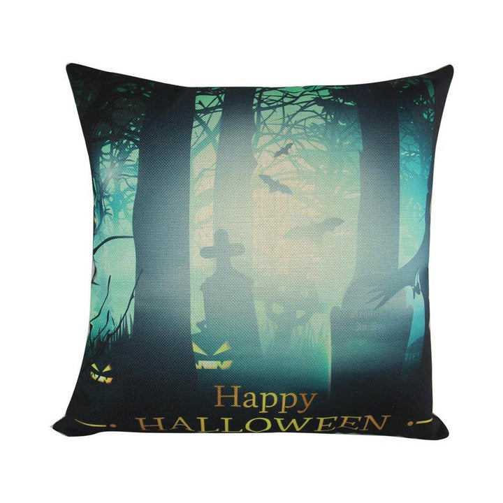 Multi Pillow Case Halloween Throw Pillow Cover Flax Square Soft Home Bar Christmas Party Pillowcase (1) - MRSLM