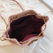 woven chain bucket handbag, view 6 - MRSLM