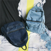 denim student schoolbag, view 5 - MRSLM