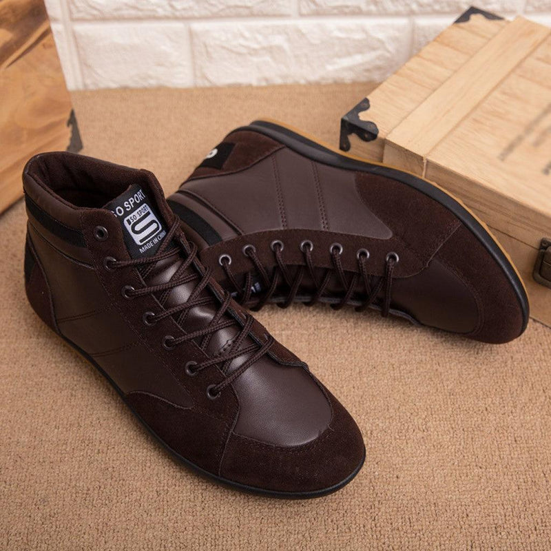 British faux leather boots, view 2 - MRSLM