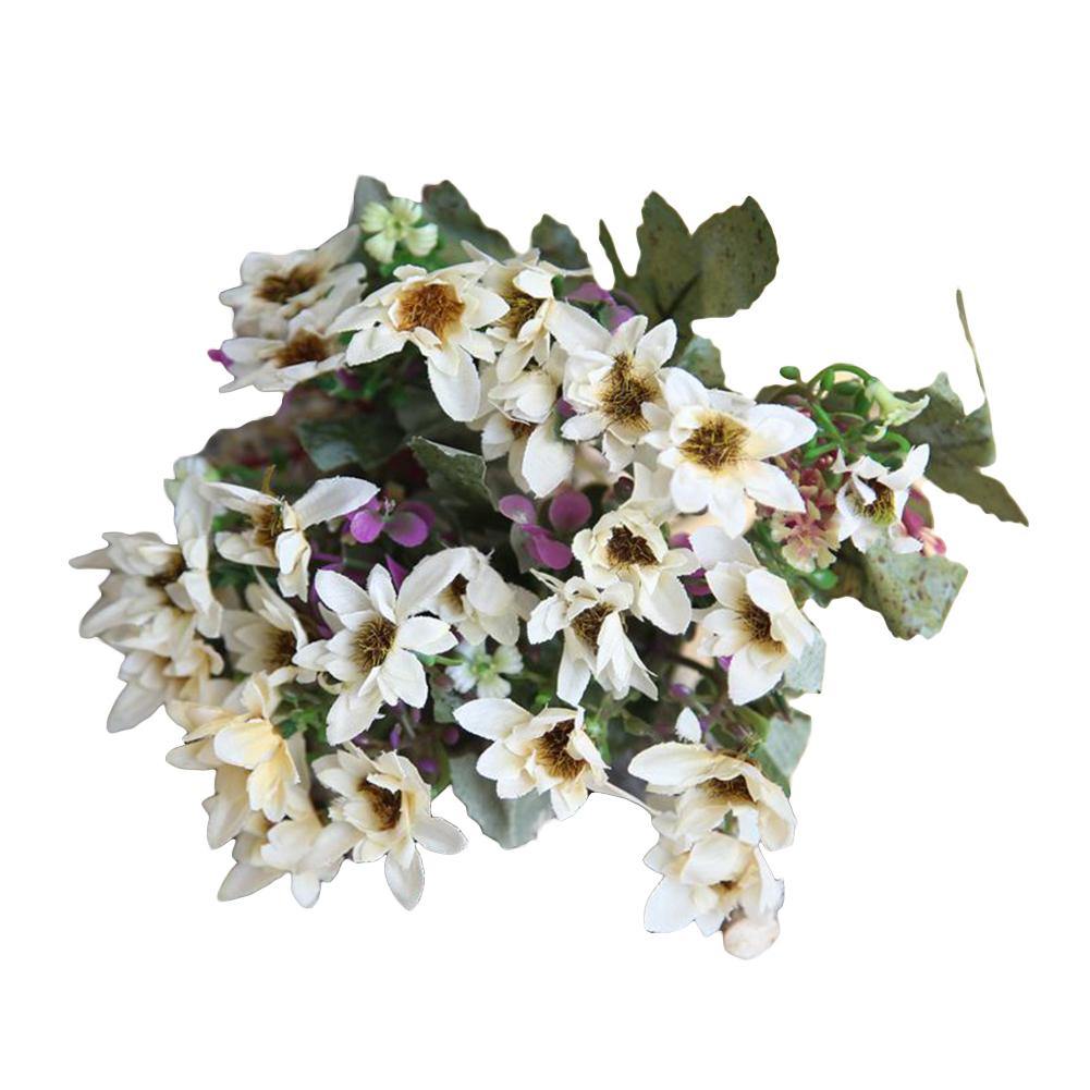 25 Heads/1 Bouquet Artificial Flowers Plant China Aster Simulation Wedding Decor - MRSLM