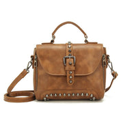 studded women's messenger bag, view 4 - MRSLM