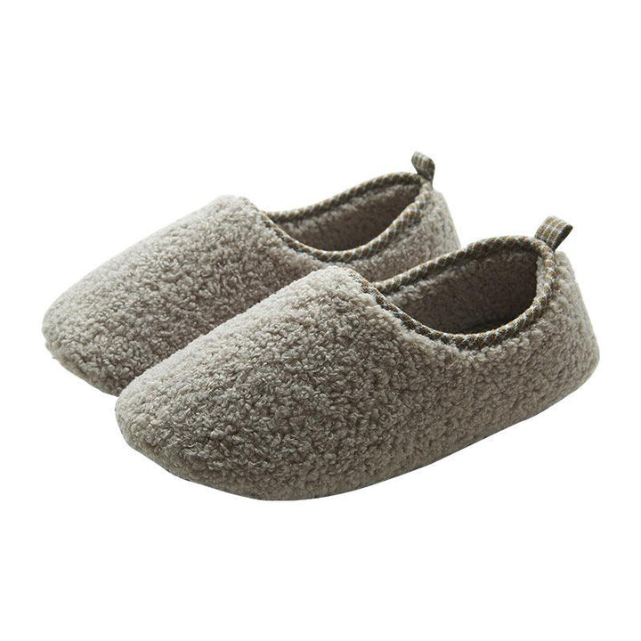 Men And Women Couple Bag With Thick Plush Cotton Slippers - MRSLM