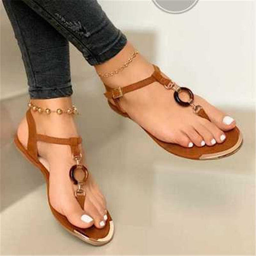 women's flat casual flip flop sandals, view 2 - MRSLM