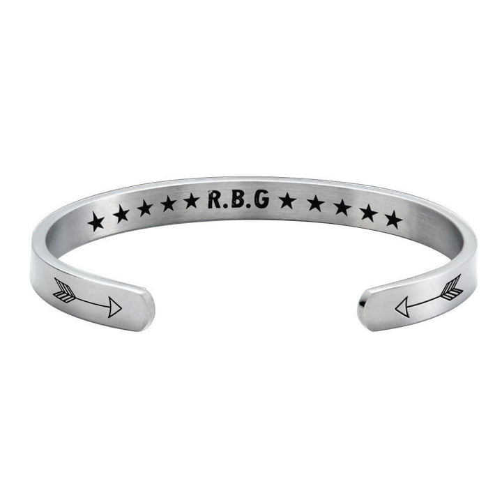 Stainless Steel C-Shaped Justice RBG Ginsburg Bracelet - MRSLM