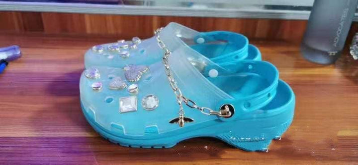 Women's Shoes Sequined Beach Sandals Jelly Sandals Slippers - MRSLM