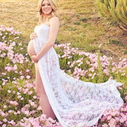 long lace maternity dress, view 11 - MRSLM