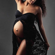 long lace maternity dress, view 13 - MRSLM