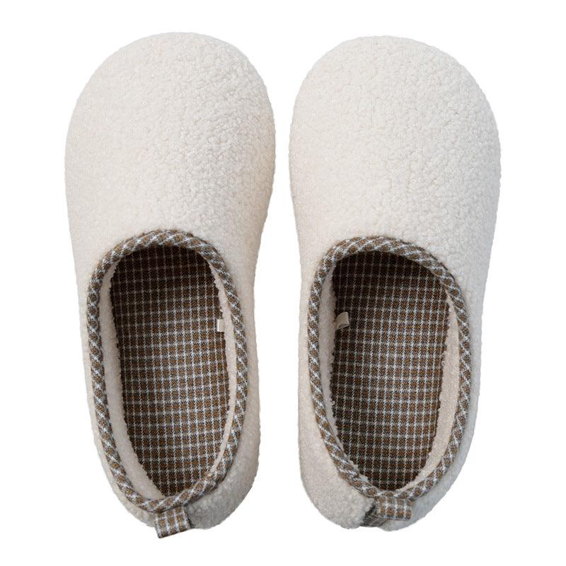 Men And Women Couple Bag With Thick Plush Cotton Slippers - MRSLM