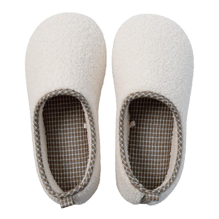 Men And Women Couple Bag With Thick Plush Cotton Slippers - MRSLM