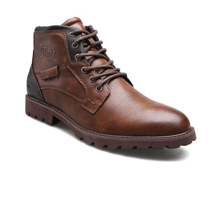 Men's zip-up PU work boots, view 3 - MRSLM