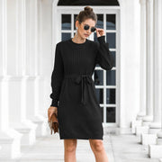 twist lantern sleeve dress, view 6 - MRSLM