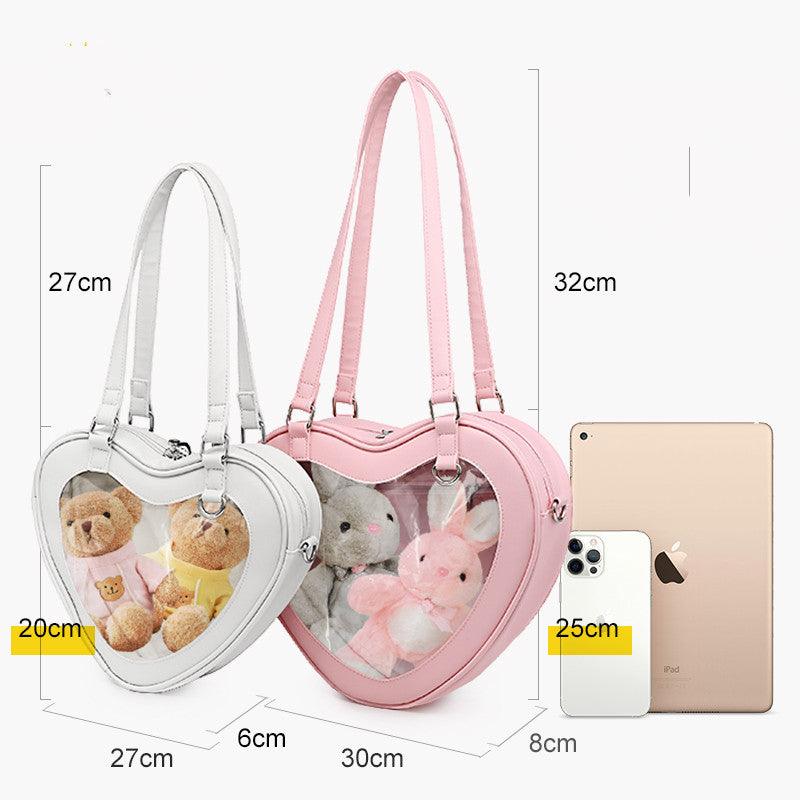 Transparent Crossbody Doll Love Small Pain Bag - MRSLM