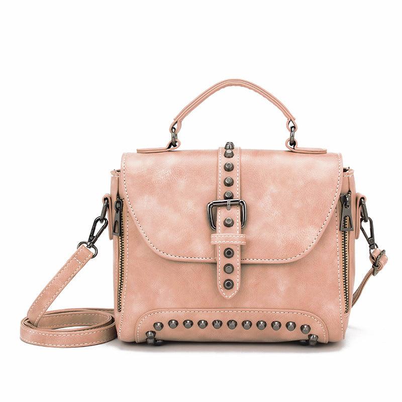 studded women's messenger bag, view 7 - MRSLM