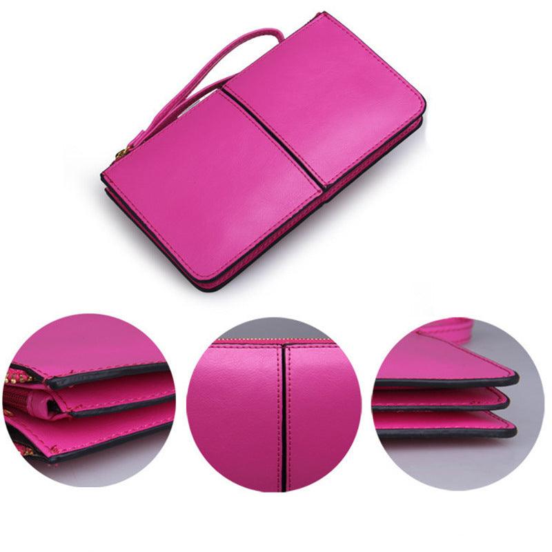 Camila leather wristlet, view 2 - MRSLM
