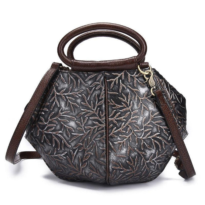 Color contrast casual women's handbag - MRSLM