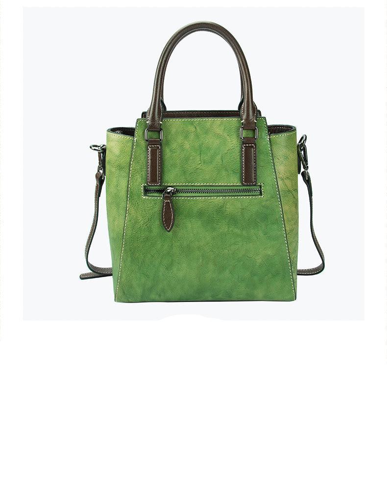 leather retro handbag, view 4 - MRSLM
