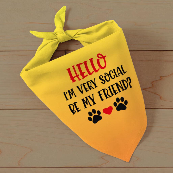 Friend Pet Bandana - Colorful Dog Bandana - Printed Pet Scarf - MRSLM