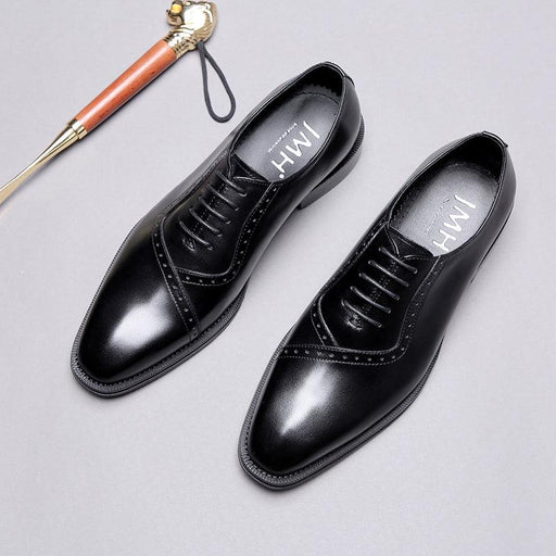 Men's carved pointed dress shoes - MRSLM