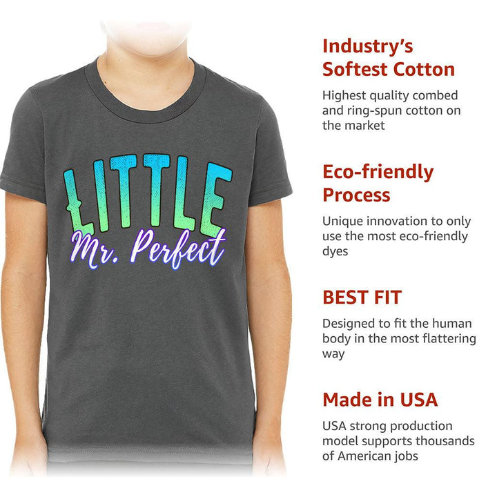 Mr Perfect Kids' T-Shirt - Funny T-Shirt - Cool Design Tee Shirt for Kids - MRSLM