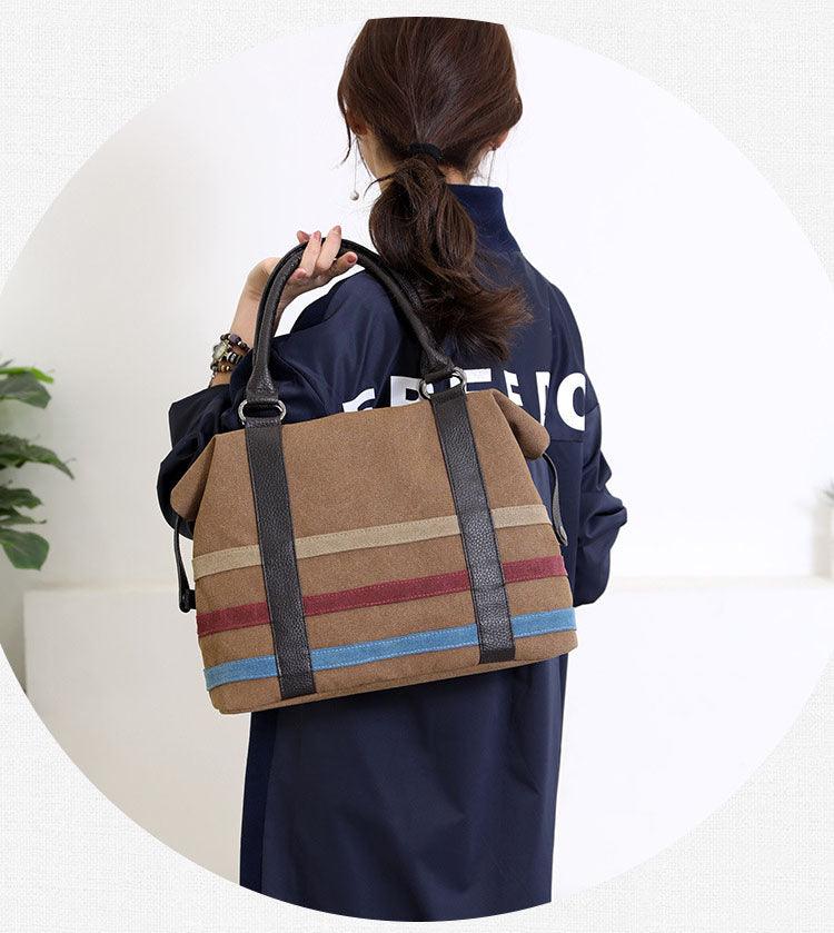 New Bags for women canvas bag casual luxury handbags women bags designer Boston Bags Ladies Weekend Handbags Large Shopping - MRSLM