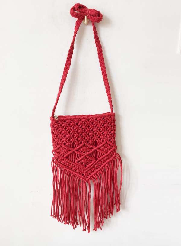 Tassel Trend Tassel Cotton Woven Bag - MRSLM