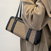 houndstooth PU shoulder bag, view 7 - MRSLM