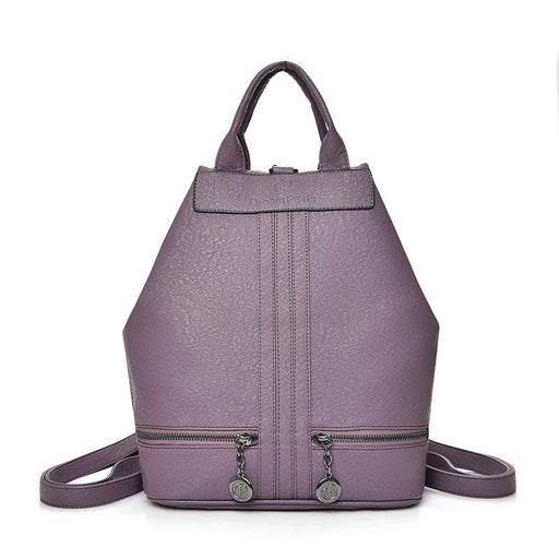 women's soft cowhide backpack, view 3 - MRSLM
