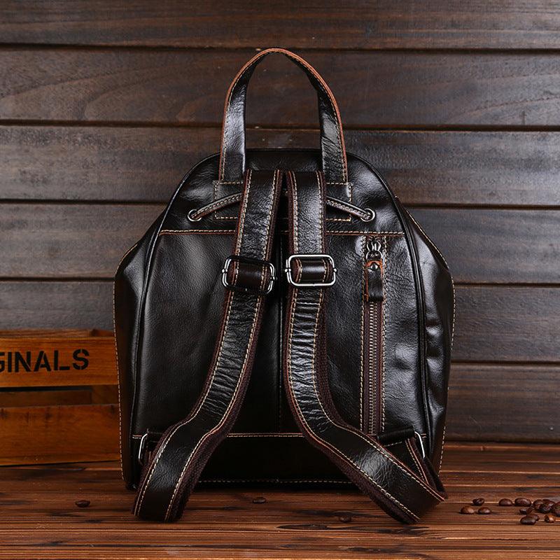 simple leather backpack, view 4 - MRSLM