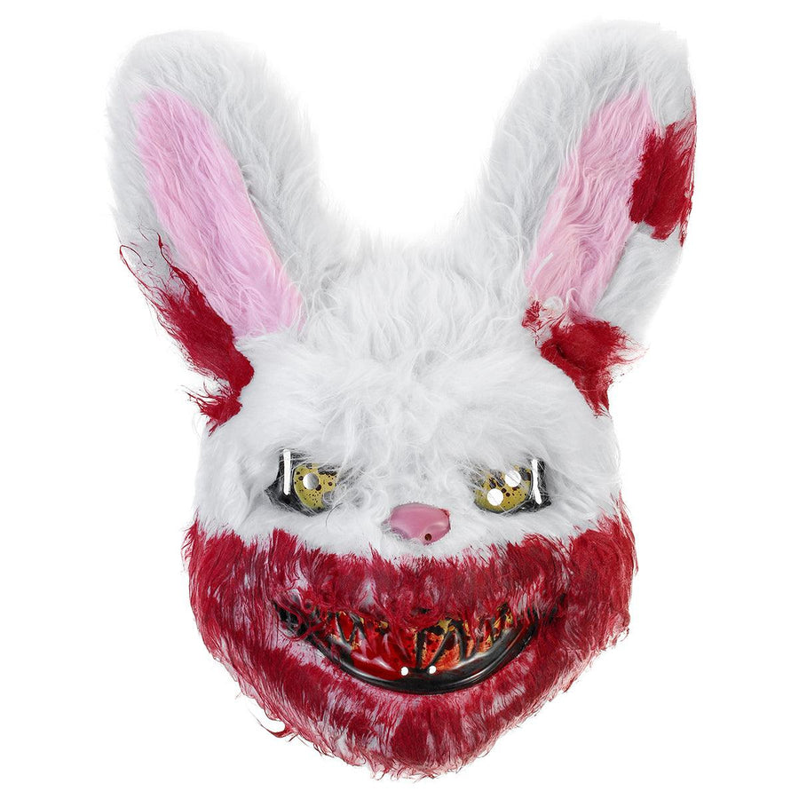 Bloody Rabbit Plush Mask Halloween Ghost Festival Horror Mask Cute Rabbit Headgear - MRSLM